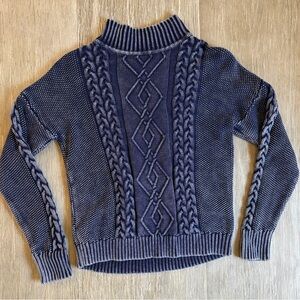 HOUSE OF HARLOW 1960 cableknit mockneck sweater